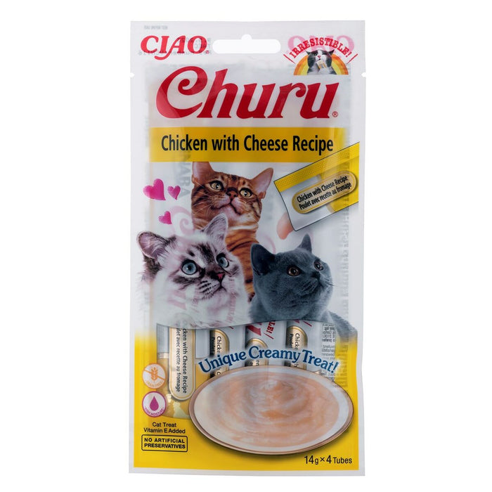 Snack for Cats Inaba EU107 4 x 14 g Bomboane Pui Brânză