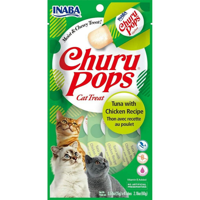 Snack for Cats Inaba EU713 4 x 15 g Bomboane Pui Ton 15 ml