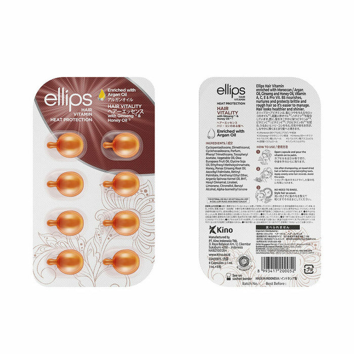 Vitamine Ellips Hair Vitality Termoprotector Tablete Ulei de Argan