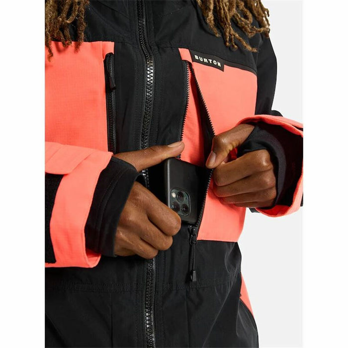 Geaca de ski Burton Frostner Negru Portocaliu Bărbați