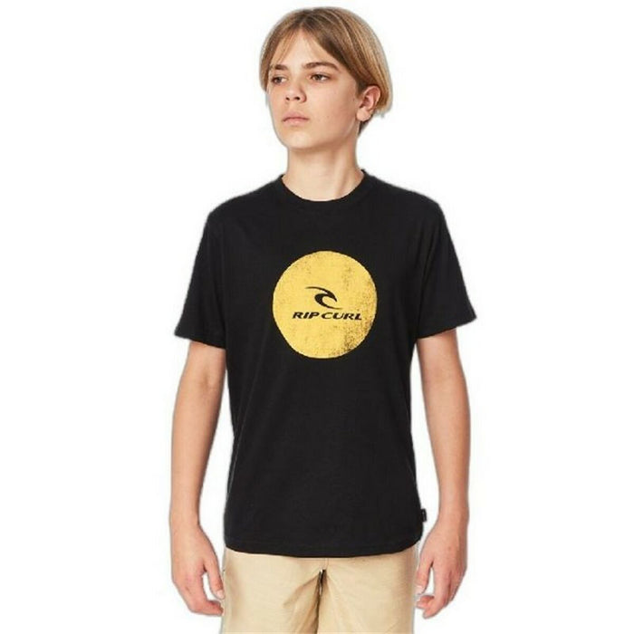 Tricou cu Mânecă Scurtă pentru Copii Rip Curl Corp Icon B Negru