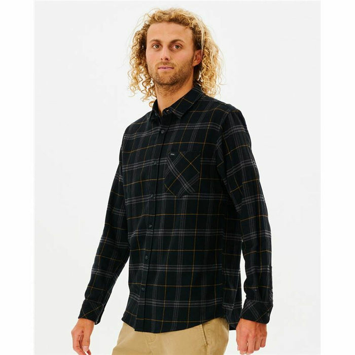 Cămașă cu Mânecă Lungă Bărbați Rip Curl Checked in Flannel Franela Negru