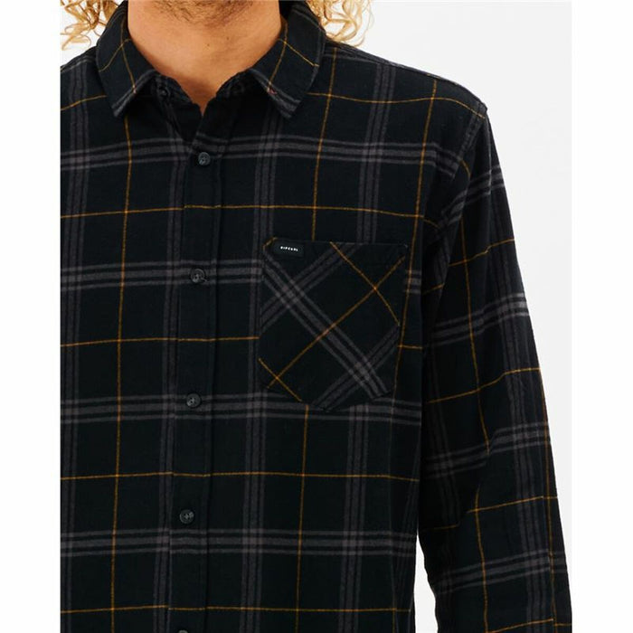 Cămașă cu Mânecă Lungă Bărbați Rip Curl Checked in Flannel Franela Negru