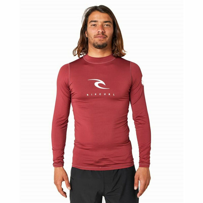 Tricou de baie Rip Curl  Corps Roșu Maro Bărbați