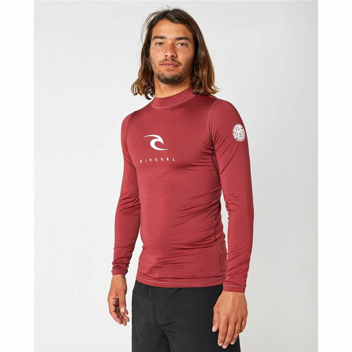 Tricou de baie Rip Curl  Corps Roșu Maro Bărbați
