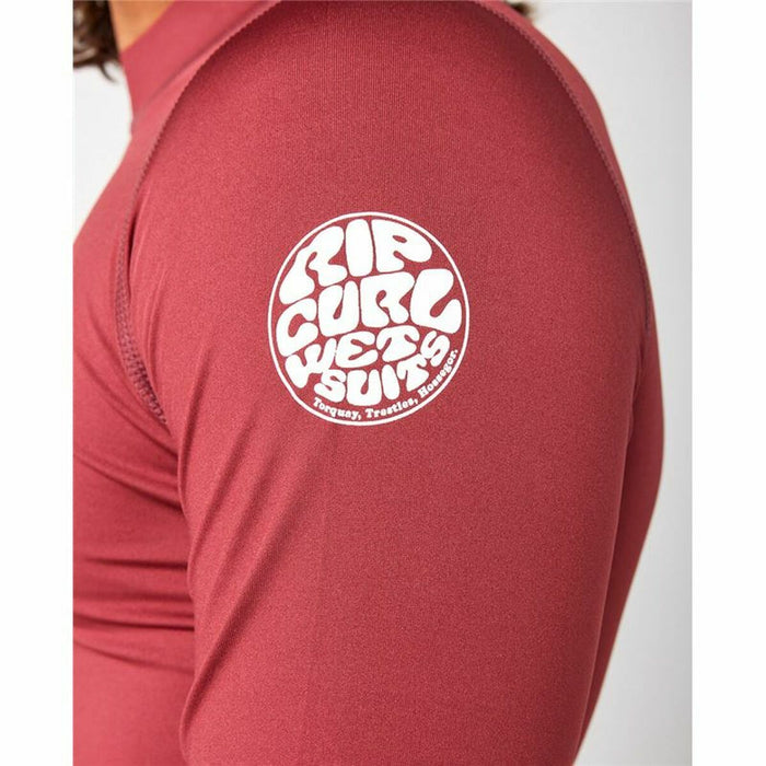 Tricou de baie Rip Curl  Corps Roșu Maro Bărbați