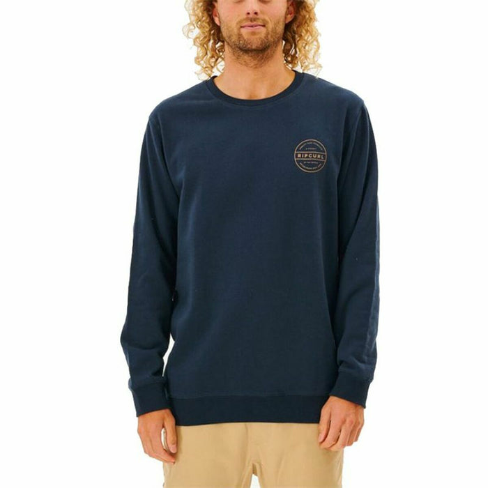 Hanorac fără Glugă Bărbați Rip Curl Re Entry Crew Bleumarin