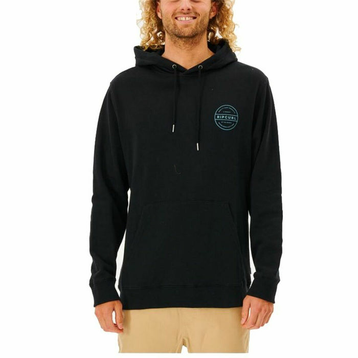 Hanorac cu Glugă Bărbați Rip Curl Re Entry Negru