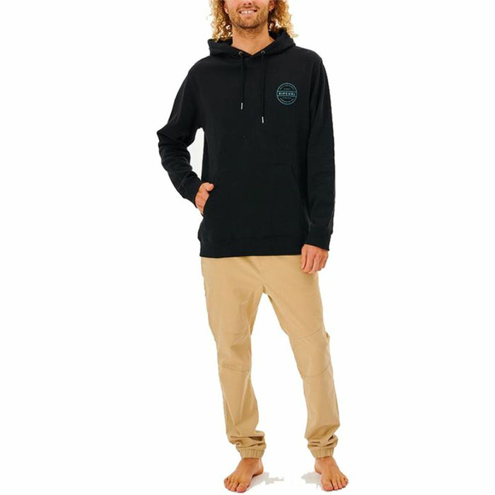 Hanorac cu Glugă Bărbați Rip Curl Re Entry Negru