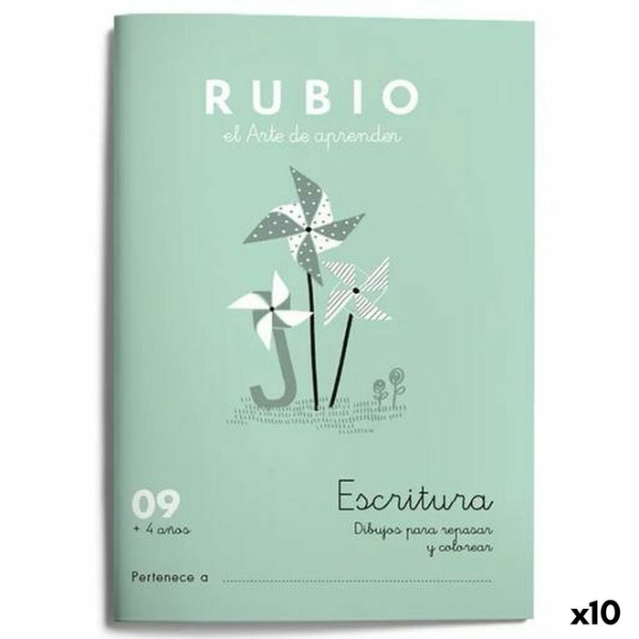 Writing and calligraphy notebook Rubio Nº9 A5 Spaniolă (10 Unități)