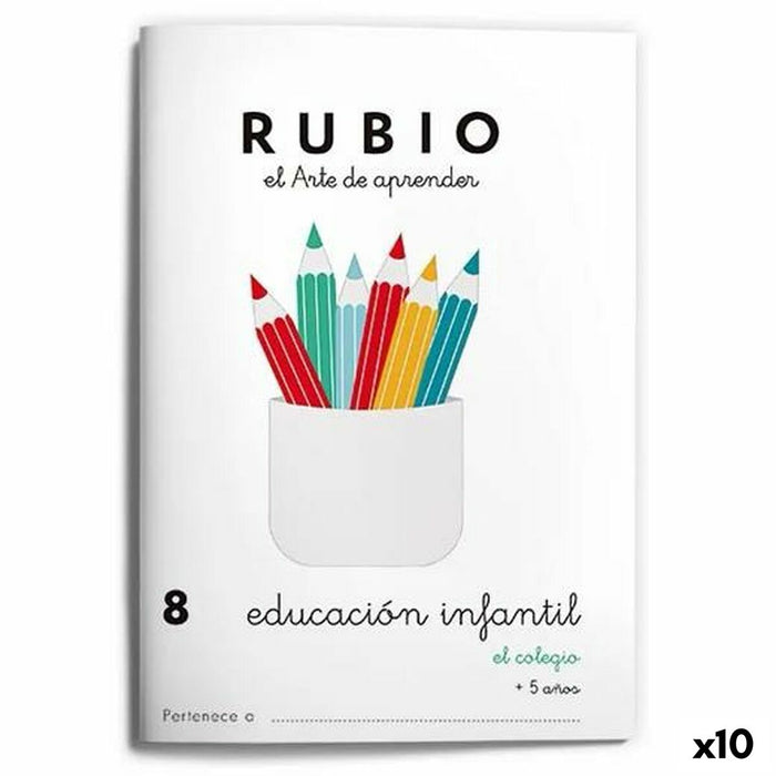 Early Childhood Education Notebook Rubio Nº8 A5 Spaniolă (10 Unități)