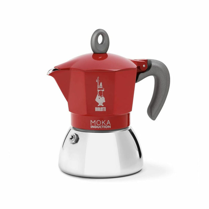 Cafetieră Bialetti Moka Roșu 90 ml Negru Metal Oțel inoxidabil Aluminiu 100 ml 2 Hrníčky (Cafetieră Italiană) (1 Piese)