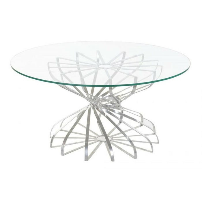 Masa de Cafea DKD Home Decor Argintiu Geam Fier 81 x 81 x 38 cm