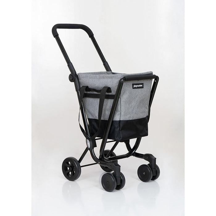 Cărucior de cumpărături Playmarket Cu roți Negru/Gri Pliabil