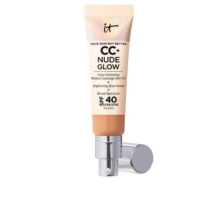 Bază de machiaj cremoasă It Cosmetics CC+ Nude Glow neutral tan Spf 40 32 ml