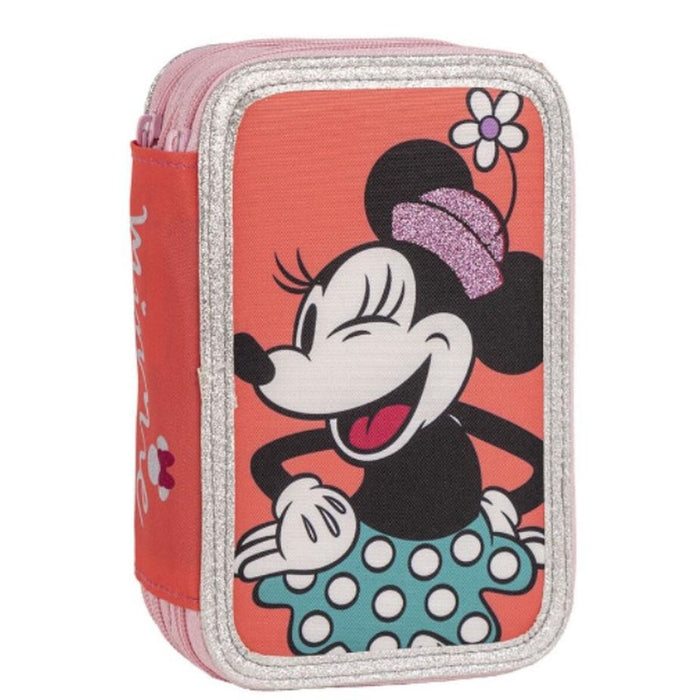 Penar Triplu Minnie Mouse Roz 13 x 7,5 x 20 cm