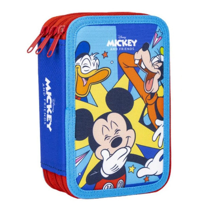 Penar Triplu Mickey Mouse Roșu 13 x 7,5 x 20 cm