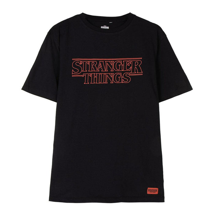 Tricou cu Mânecă Scurtă pentru Copii Stranger Things Negru