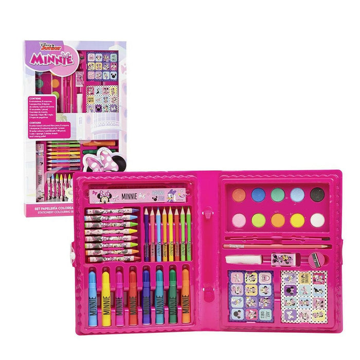 Set de Papetărie Minnie Mouse Servietă Roz