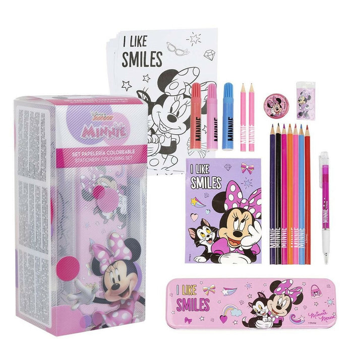 Set de Papetărie Minnie Mouse 25 Piese Roz
