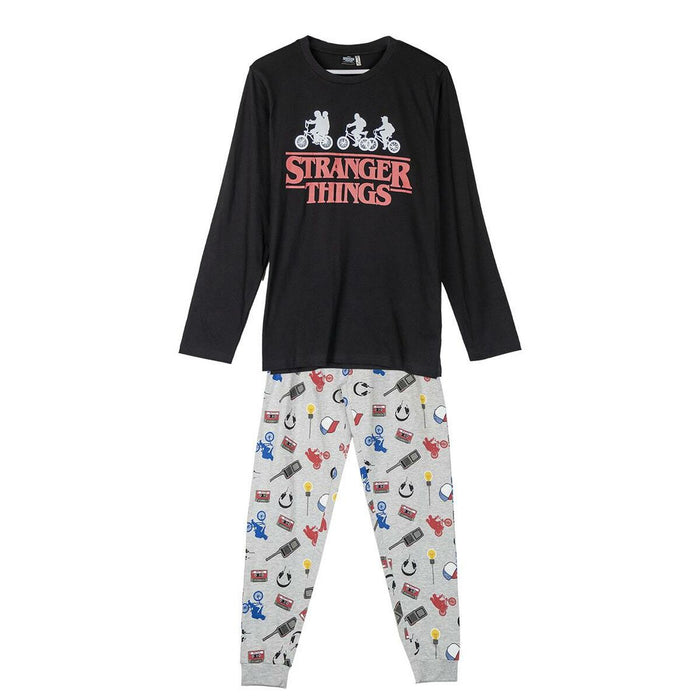 Pijama Stranger Things Gri Negru