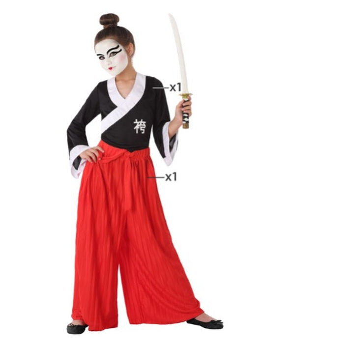 Costum Japoneză Fată Roșu