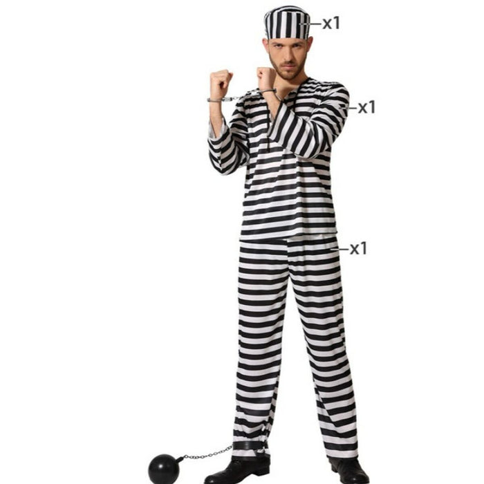 Costum Deghizare pentru Adulți Prisoner Prizonier Multicolor