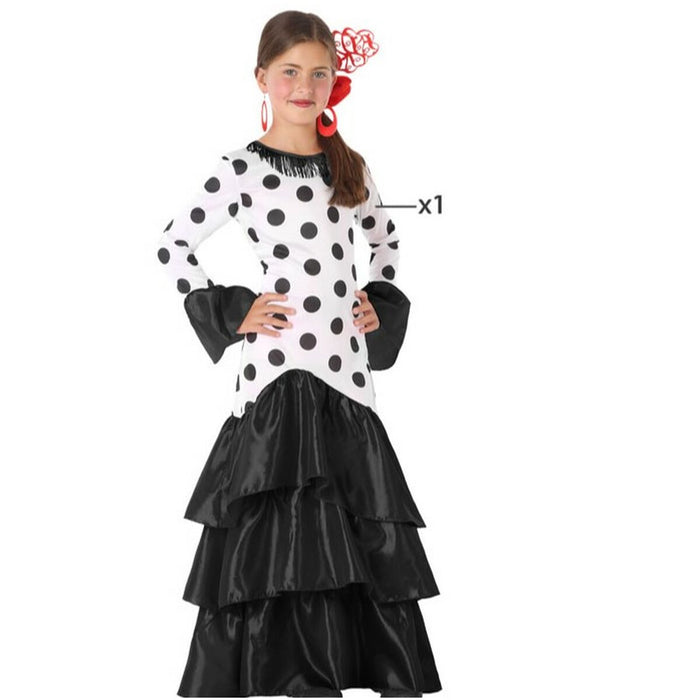 Costum Deghizare pentru Copii Flamenca Negru Spania