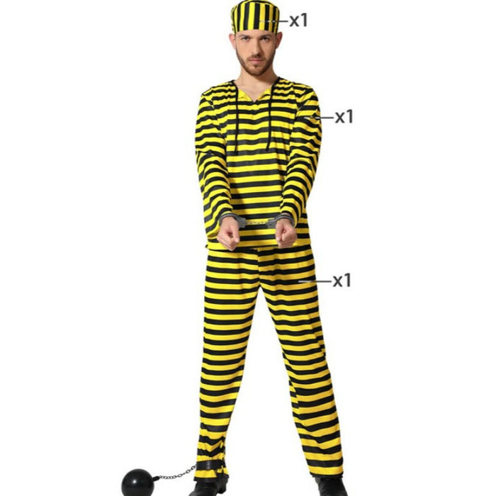 Costum Deghizare pentru Adulți Prizonier Galben
