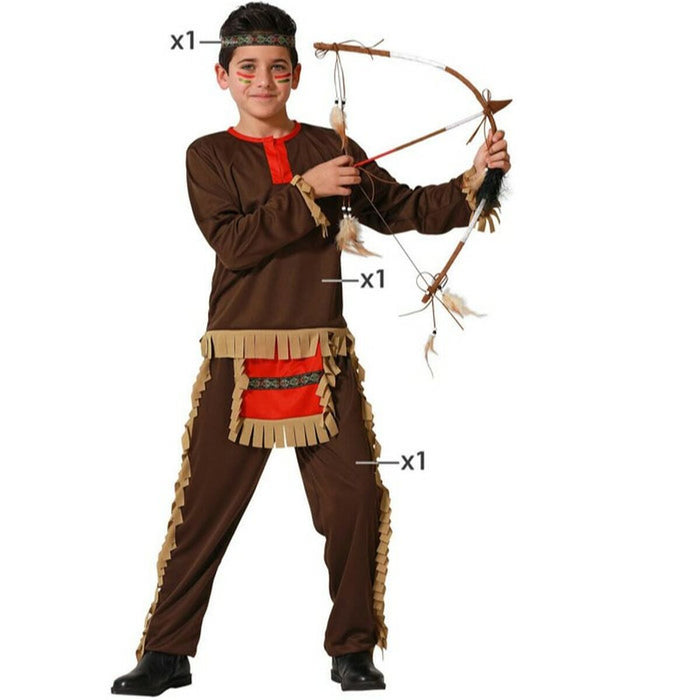 Costum Deghizare pentru Copii Indian american Roșu