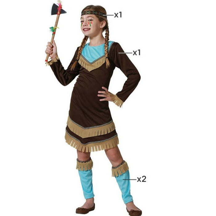 Costum Deghizare pentru Copii Indian Albastru