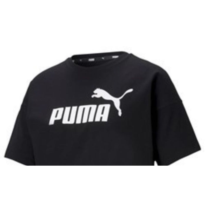 Tricou cu Mânecă Scurtă Femei Puma CROPPED LOGO TEE 586866 01 Negru