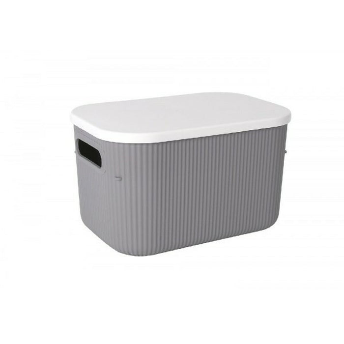 Cutii de depozitare Lova Gri Plastic Cu Capac 26,9 x 18,7 x 16,2 cm