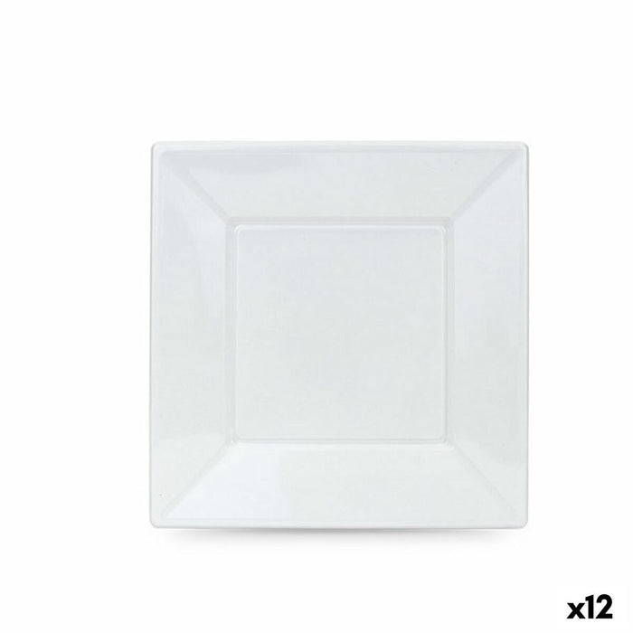 Set de farfurii reutilizabile Algon Alb Plastic 23 cm (12 Unități)