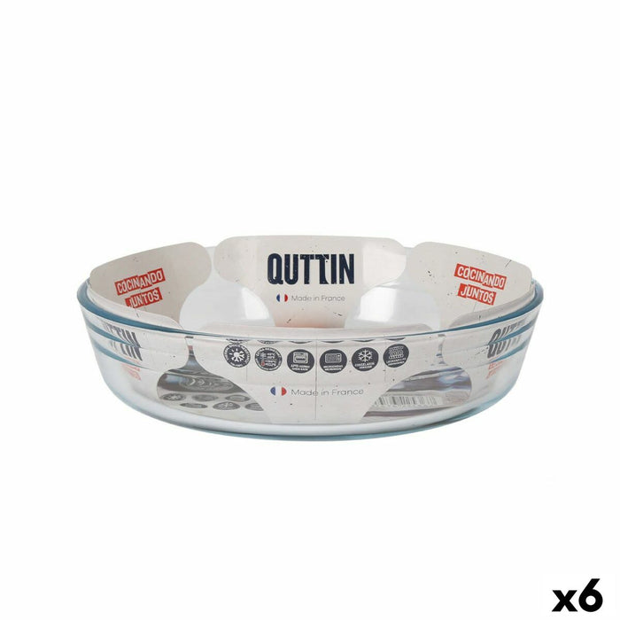Vas pentru Cuptor Quttin Sticlă 1,7 L ø 23 x 5,3 cm (6 Unități)