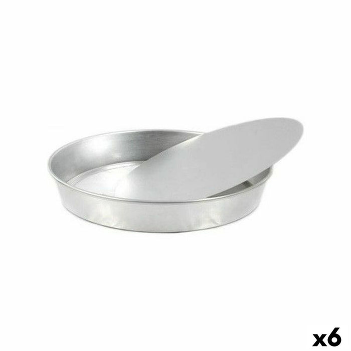 Formă de tort detașabilă VR Rotund Aluminiu 33 x 33 x 4,5 cm (6 Unități)