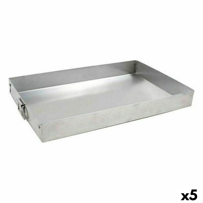 Formă dreptunghiulară VR Argintiu Aluminiu 30 x 19 x 3,5 cm (5 Unități)