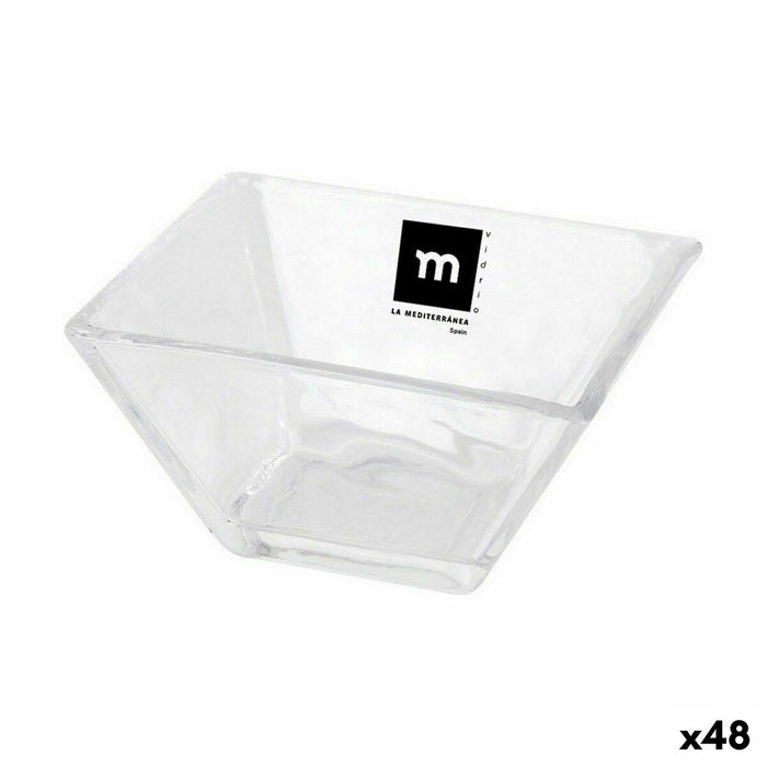 Castron La Mediterránea Capricho Sticlă Pătrat 10 x 10 x 5 cm (48 Unități)
