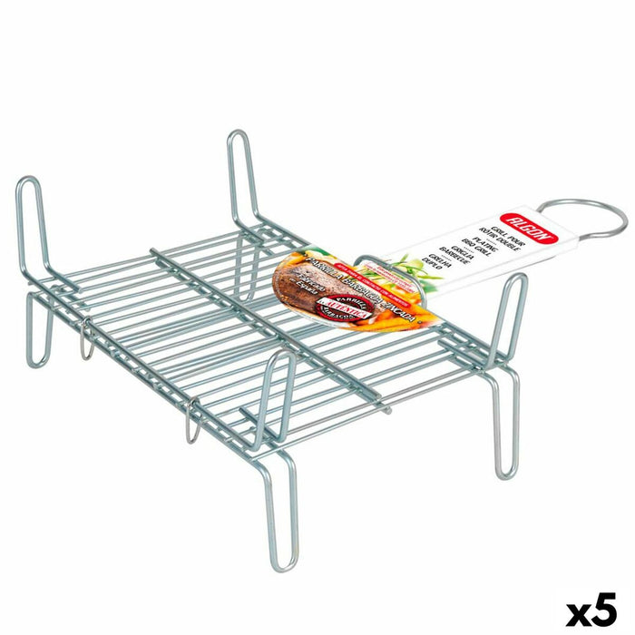 Grătar Algon Double Placat cu zinc 20 x 25 cm (5 Unități)