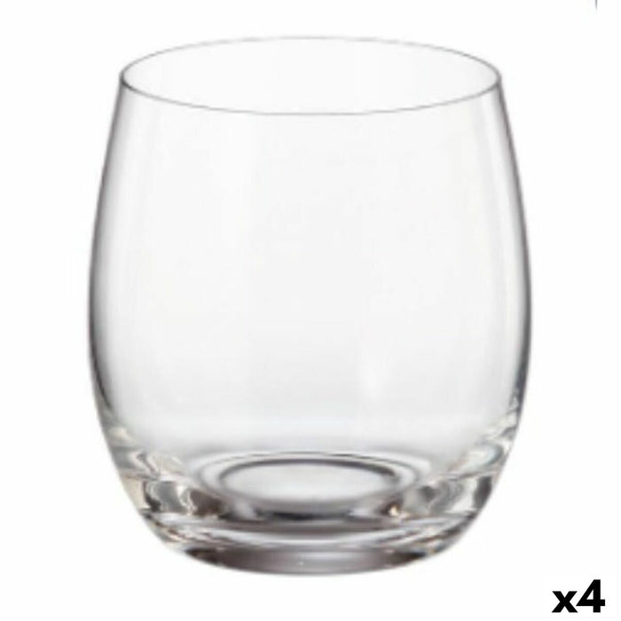 Set de pahare Bohemia Crystal Clara 410 ml Geam 6 Piese (4 Unități)