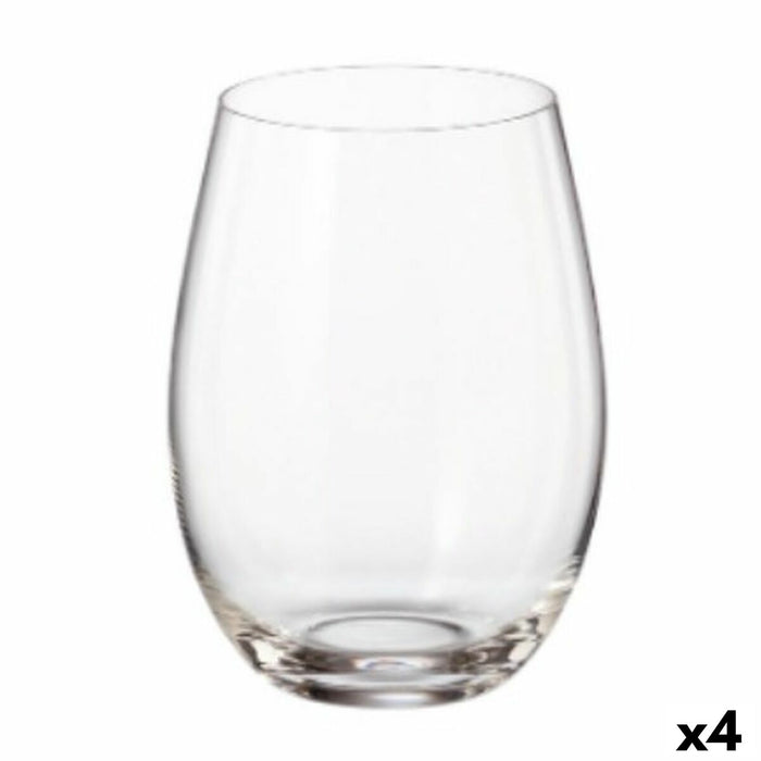 Set de pahare Bohemia Crystal Clara 560 ml Geam 6 Piese (4 Unități)