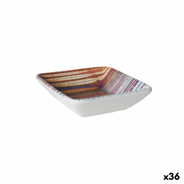 Castron La Mediterránea Boreal Aperitiv Pătrat 12,2, x 12,2 x 3,5 cm (36 Unități)