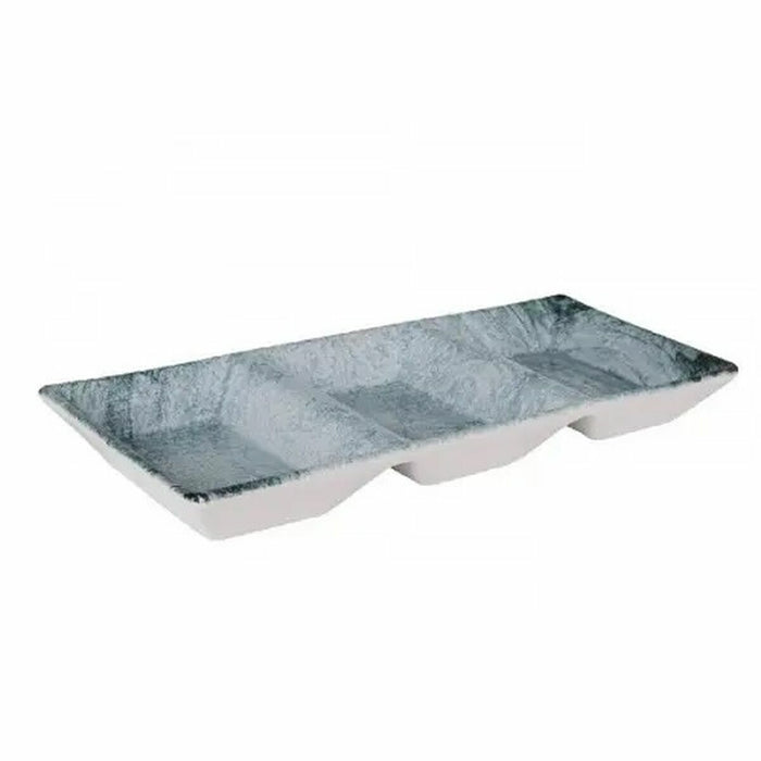 Tavă pentru gustari La Mediterránea Dalian 3 Compartimente 25 x 11 x 3 cm (24 Unități)