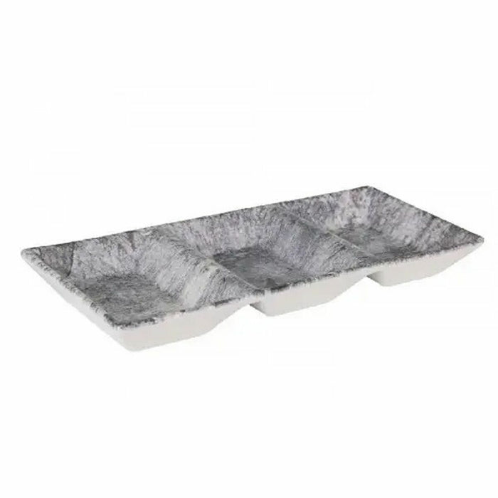 Tavă pentru gustari La Mediterránea Stonehenge 3 Compartimente 25 x 11 x 3 cm (24 Unități)