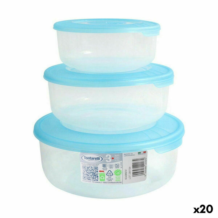 Set de Cutii pentru Prânz Tontarelli Family Rotundă 3 Piese (20 Unități)