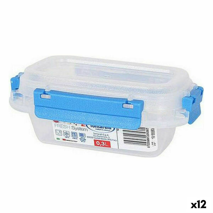 Cutie pentru prânz ermetică Tontarelli Fresh System 300 ml Dreptunghiular 9,5 x 14,5 x 5,7 cm (12 Unități)