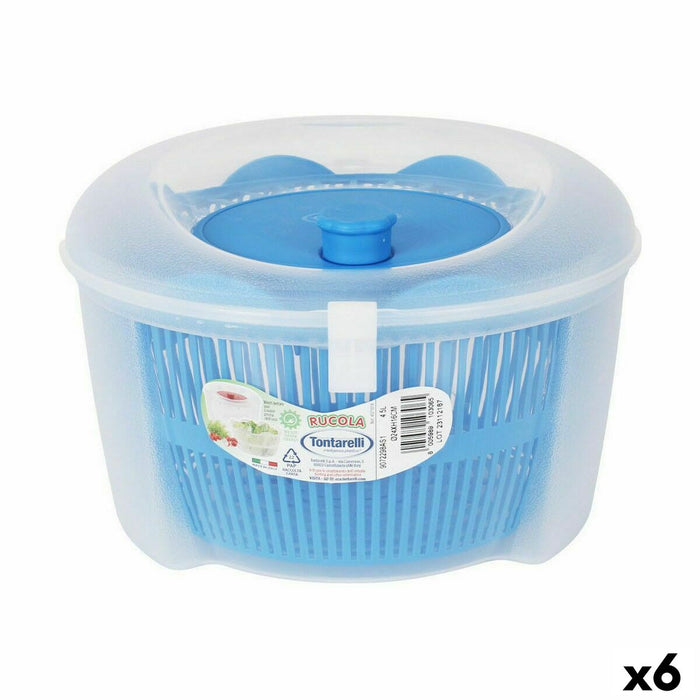 Storcător pentru salate Tontarelli Rucola Albastru ø 24,5 x 16 cm (6 Unități)