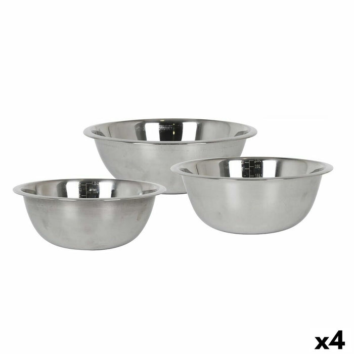 Set de boluri Quttin 3 Piese Metal 28 cm (3 Piese) (4 Unități)