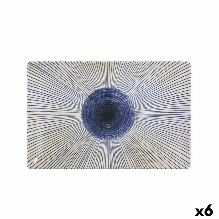 Platou pentru Servire La Mediterránea Irys Dreptunghiular 30 x 20 x 2,5 cm (6 Unități)