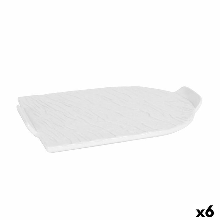 Tavă pentru gustari Viejo Valle Altamira Alb Dreptunghiular 28 x 19 x 3 cm (6 Unități)